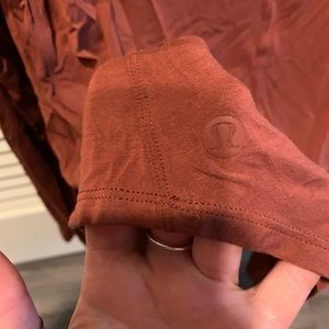 Burnt orange lululemon shirt